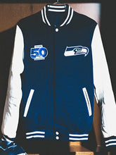50th Season Seahawks Varsity Jacket Blue White
